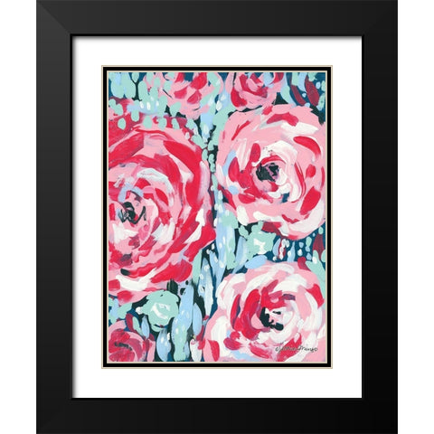 Rose Black Modern Wood Framed Art Print with Double Matting by Mingo, Jessica