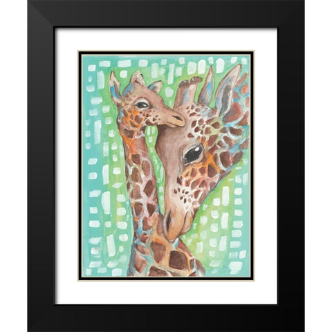 Mother and Child Black Modern Wood Framed Art Print with Double Matting by Mingo, Jessica