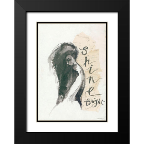 Shine Bright Black Modern Wood Framed Art Print with Double Matting by Mingo, Jessica