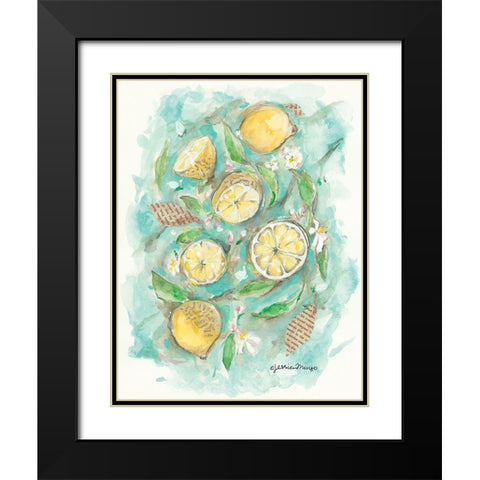 Make Lemonade Black Modern Wood Framed Art Print with Double Matting by Mingo, Jessica