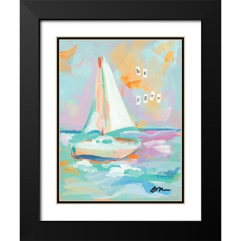 Sailboat II    Black Modern Wood Framed Art Print with Double Matting by Mingo, Jessica
