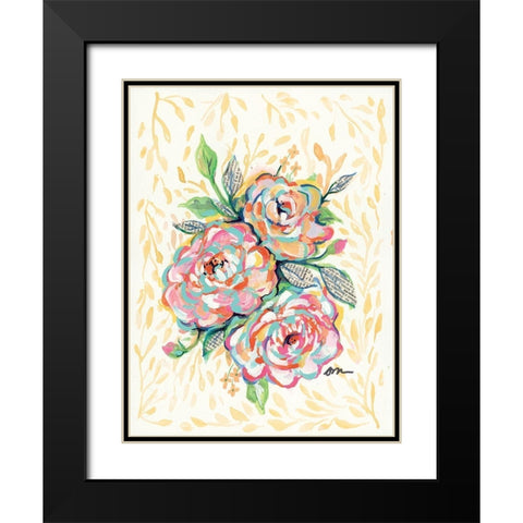 Vintage Rose Black Modern Wood Framed Art Print with Double Matting by Mingo, Jessica
