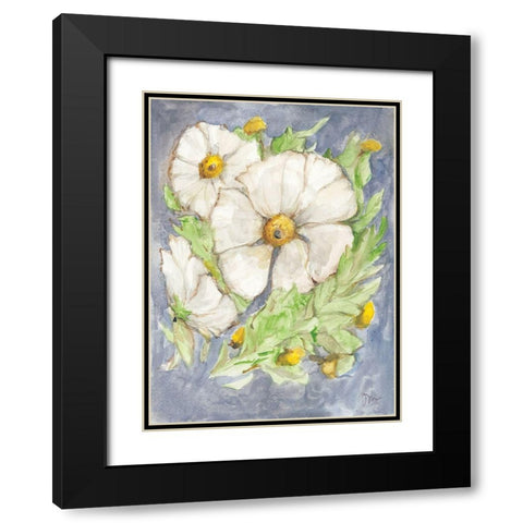 Mitilija Poppies Black Modern Wood Framed Art Print with Double Matting by Mingo, Jessica