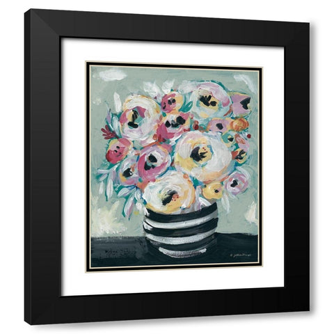 Symphony of Roses Black Modern Wood Framed Art Print with Double Matting by Mingo, Jessica
