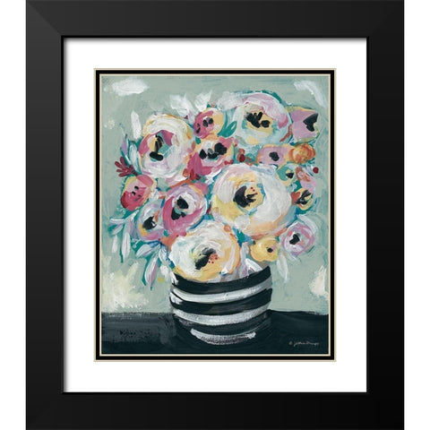 Symphony of Roses Black Modern Wood Framed Art Print with Double Matting by Mingo, Jessica