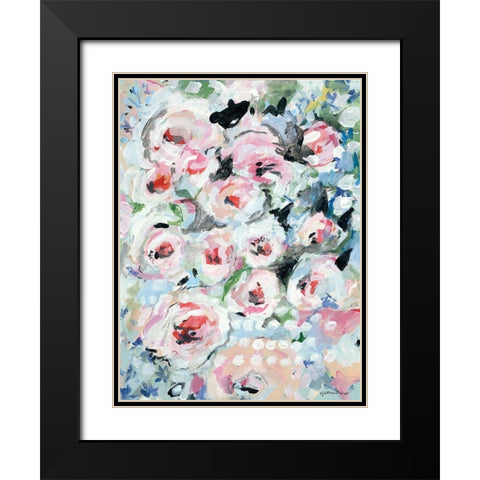 English Rose Garden Black Modern Wood Framed Art Print with Double Matting by Mingo, Jessica