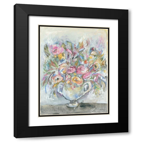 Roses Black Modern Wood Framed Art Print with Double Matting by Mingo, Jessica