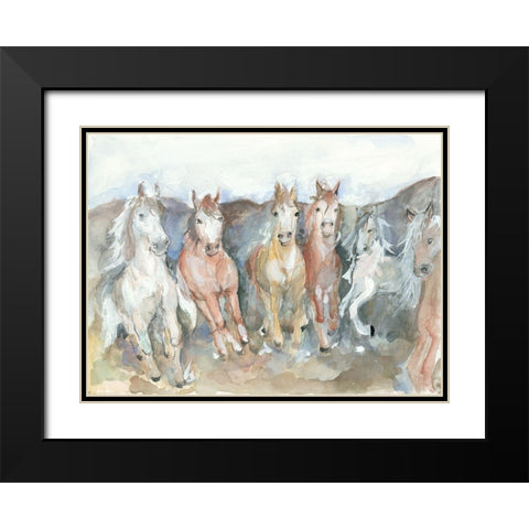 Kinetic Black Modern Wood Framed Art Print with Double Matting by Mingo, Jessica