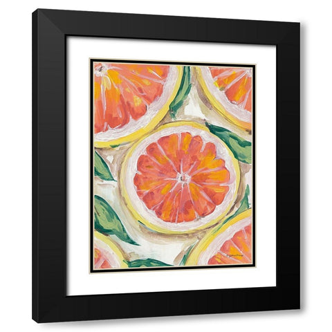 Blood Orange Black Modern Wood Framed Art Print with Double Matting by Mingo, Jessica