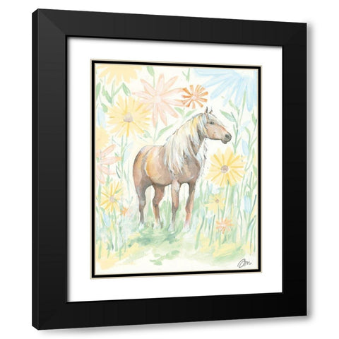 Daisy Black Modern Wood Framed Art Print with Double Matting by Mingo, Jessica