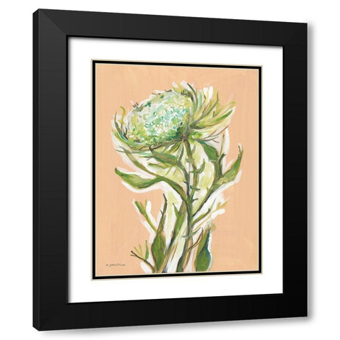 Spring Greens Black Modern Wood Framed Art Print with Double Matting by Mingo, Jessica