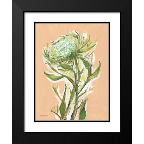 Spring Greens Black Modern Wood Framed Art Print with Double Matting by Mingo, Jessica