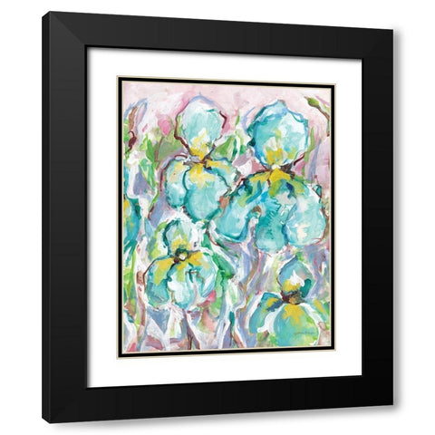 Wild Iris I Black Modern Wood Framed Art Print with Double Matting by Mingo, Jessica