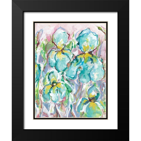 Wild Iris I Black Modern Wood Framed Art Print with Double Matting by Mingo, Jessica