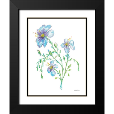 Wild Flax Black Modern Wood Framed Art Print with Double Matting by Mingo, Jessica