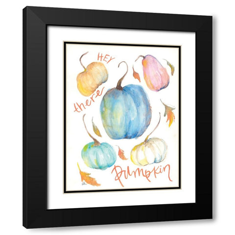 Hey There Pumpkin Black Modern Wood Framed Art Print with Double Matting by Mingo, Jessica