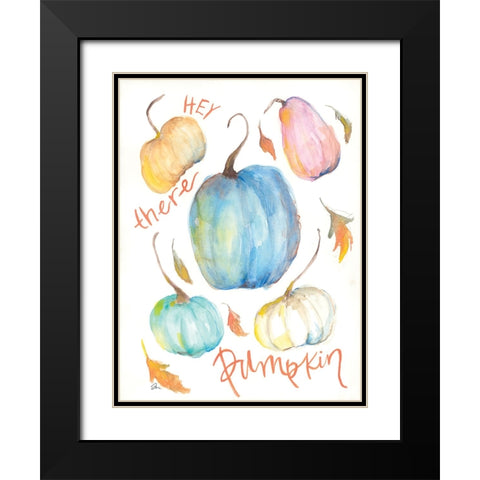 Hey There Pumpkin Black Modern Wood Framed Art Print with Double Matting by Mingo, Jessica