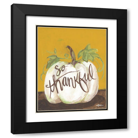 So Thankful Black Modern Wood Framed Art Print with Double Matting by Mingo, Jessica