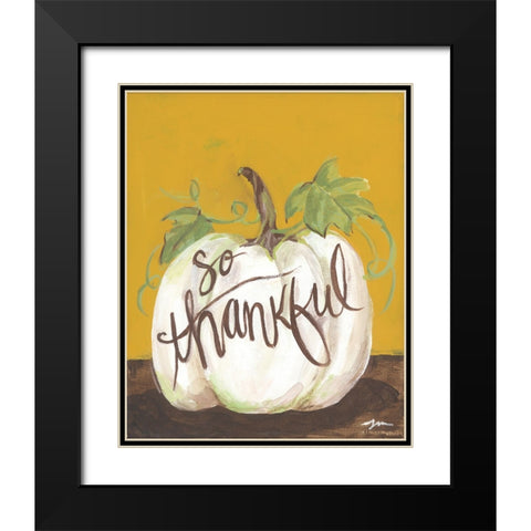 So Thankful Black Modern Wood Framed Art Print with Double Matting by Mingo, Jessica