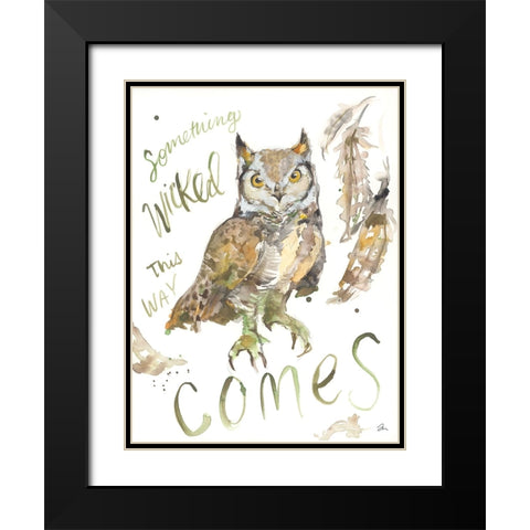 Something Wicked Black Modern Wood Framed Art Print with Double Matting by Mingo, Jessica