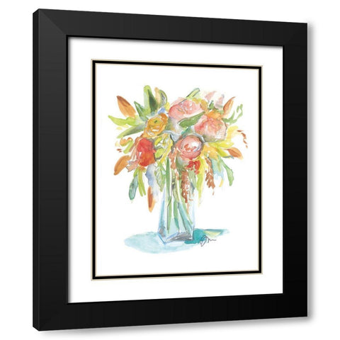 Spring Memories Black Modern Wood Framed Art Print with Double Matting by Mingo, Jessica