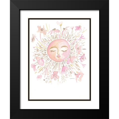 Boho Sun Black Modern Wood Framed Art Print with Double Matting by Mingo, Jessica