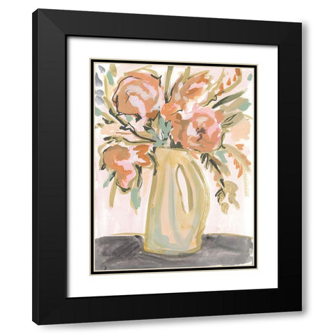 Boho Floral III Black Modern Wood Framed Art Print with Double Matting by Mingo, Jessica