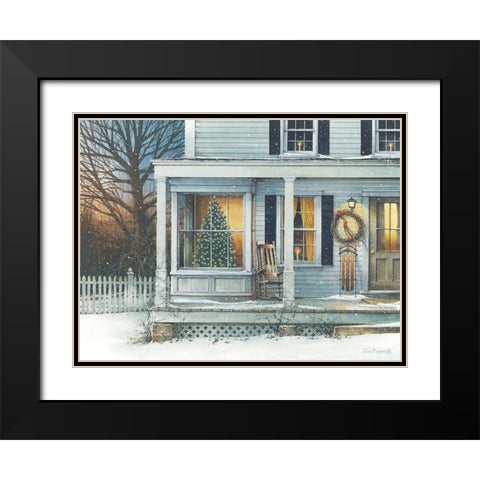 December Glow Black Modern Wood Framed Art Print with Double Matting by Rossini, John