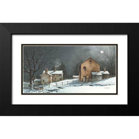 Silent Night Black Modern Wood Framed Art Print with Double Matting by Rossini, John