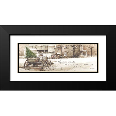 Winter Black Modern Wood Framed Art Print with Double Matting by Rossini, John
