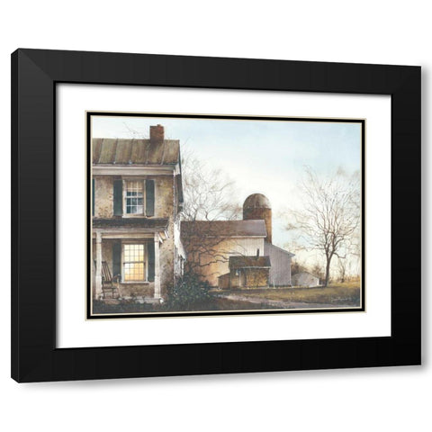 Evening Light Black Modern Wood Framed Art Print with Double Matting by Rossini, John
