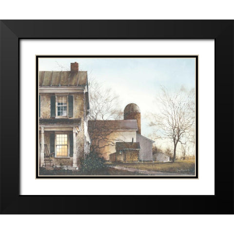 Evening Light Black Modern Wood Framed Art Print with Double Matting by Rossini, John