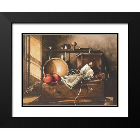 Ground Fresh Black Modern Wood Framed Art Print with Double Matting by Rossini, John