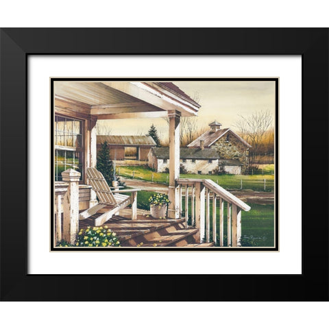 Long Days End Black Modern Wood Framed Art Print with Double Matting by Rossini, John
