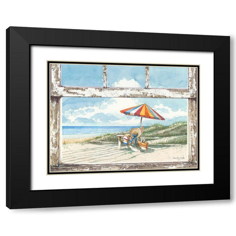Weathered View Black Modern Wood Framed Art Print with Double Matting by Rossini, John