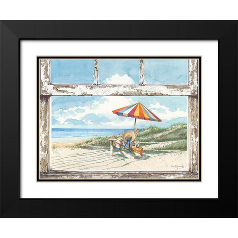 Weathered View Black Modern Wood Framed Art Print with Double Matting by Rossini, John