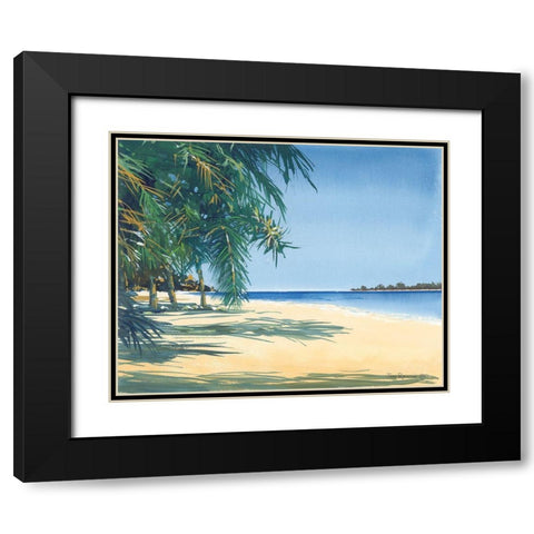 Tropic Solitude Black Modern Wood Framed Art Print with Double Matting by Rossini, John