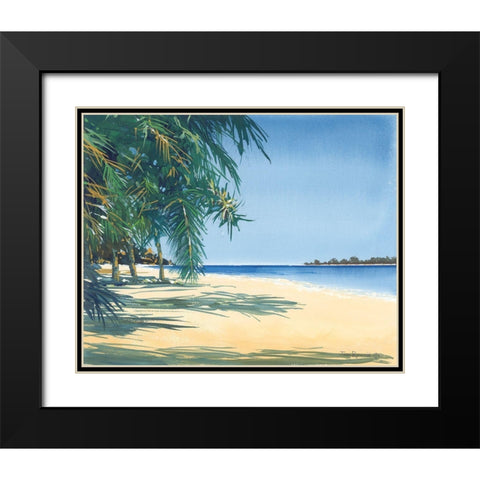 Tropic Solitude Black Modern Wood Framed Art Print with Double Matting by Rossini, John