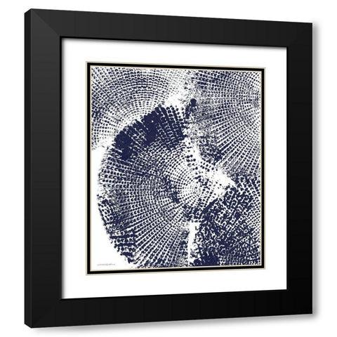 Running Circles 1 Black Modern Wood Framed Art Print with Double Matting by Kamdon Kreations