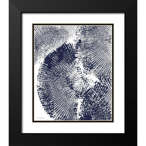 Running Circles 1 Black Modern Wood Framed Art Print with Double Matting by Kamdon Kreations