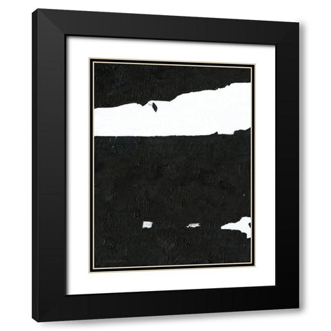 Black And White Abstract 4 Black Modern Wood Framed Art Print with Double Matting by Kamdon Kreations