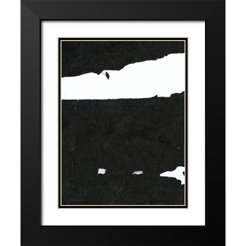 Black And White Abstract 4 Black Modern Wood Framed Art Print with Double Matting by Kamdon Kreations