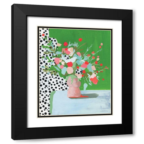 Bird Song in Spring Black Modern Wood Framed Art Print with Double Matting by Kamdon Kreations