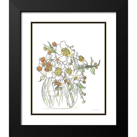 Sweet Smells Black Modern Wood Framed Art Print with Double Matting by Kamdon Kreations
