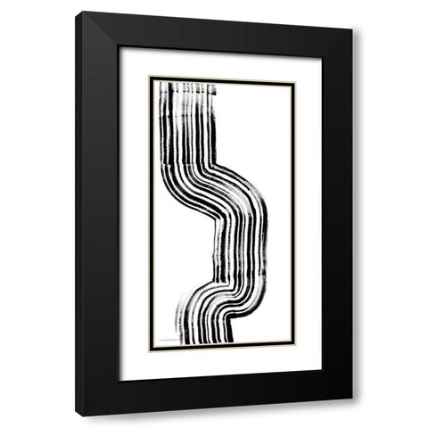 Lifes Little Bumps 3 Black Modern Wood Framed Art Print with Double Matting by Kamdon Kreations