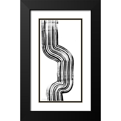 Lifes Little Bumps 3 Black Modern Wood Framed Art Print with Double Matting by Kamdon Kreations