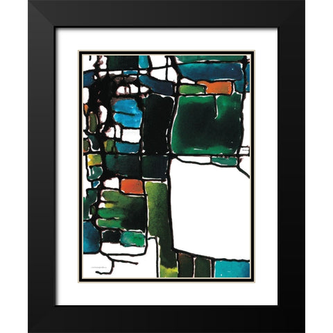 A Little Bit Mod Black Modern Wood Framed Art Print with Double Matting by Kamdon Kreations