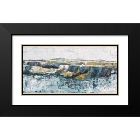 Lake Billy Chinook Black Modern Wood Framed Art Print with Double Matting by Kamdon Kreations