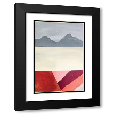 Mod Range 2 Black Modern Wood Framed Art Print with Double Matting by Kamdon Kreations