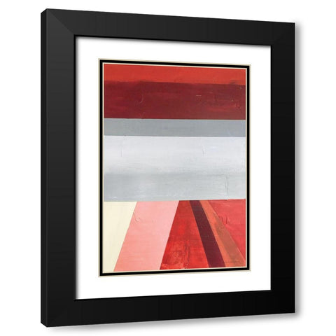 Mod Range 3 Black Modern Wood Framed Art Print with Double Matting by Kamdon Kreations